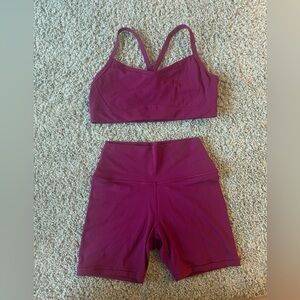Athleta Workout Active Set - size small sports bra, size xsmall biker shorts